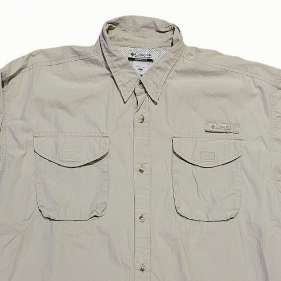 Columbia Vented Short Sleeve Button Up Shirt Sz XL - Picture 2 of 8